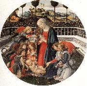 Francesco Botticini The Adoration of the Child oil on canvas